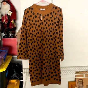 Madewell leopard sweater dress - Small